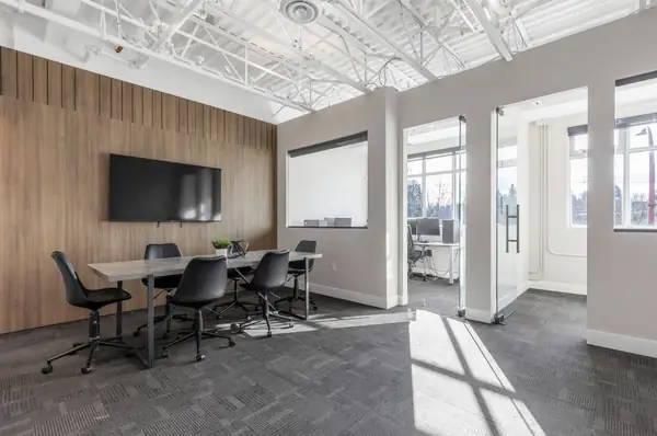 Meeting area with private offices beyond